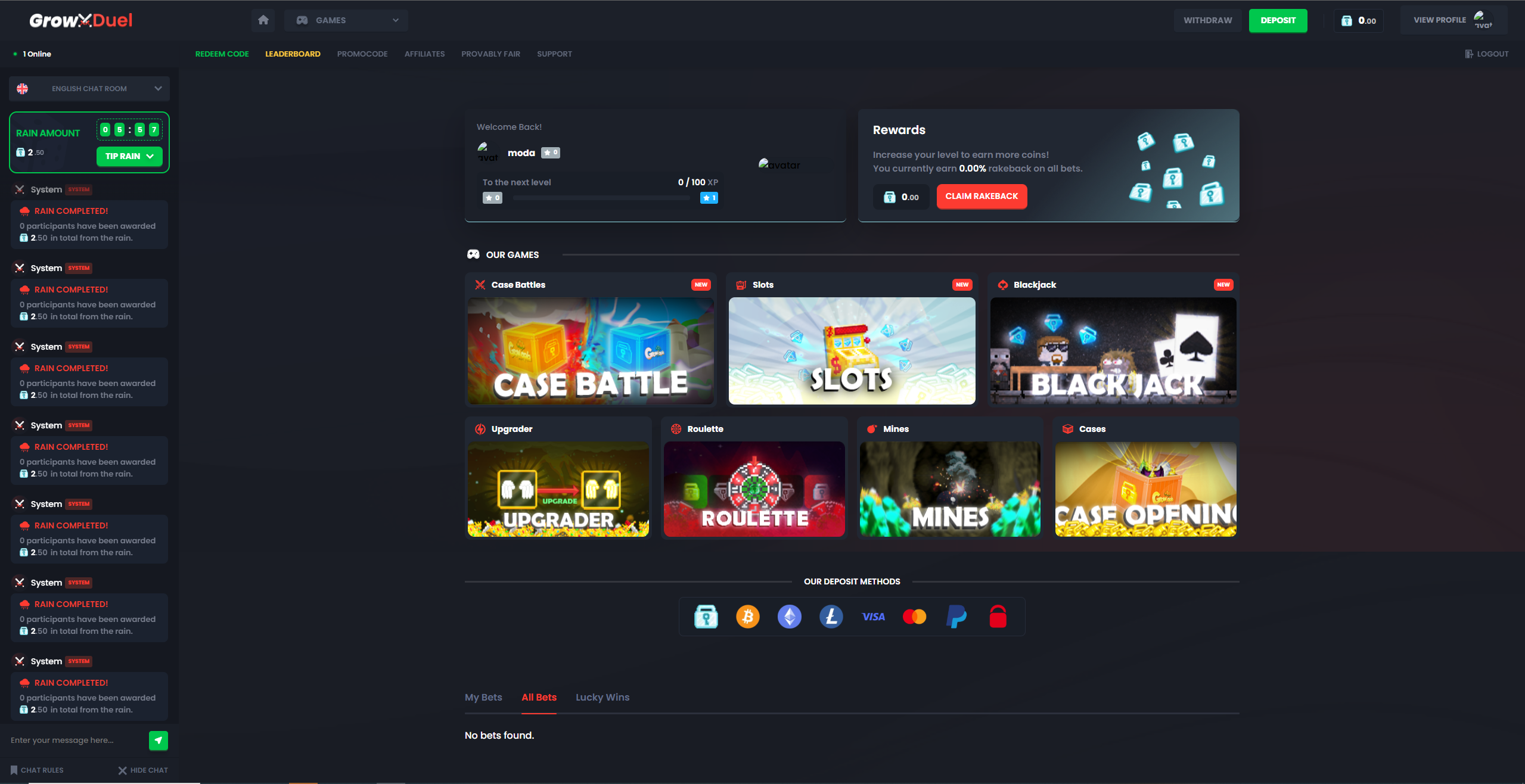 Growduel casino script full source code