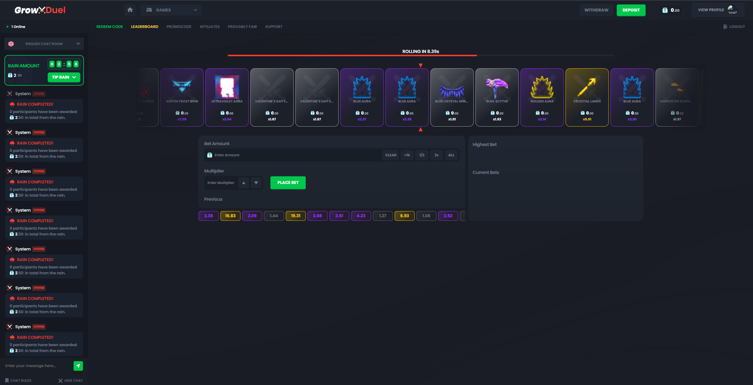 Growduel casino script full source code